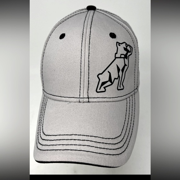 MACK Trucks Baseball Hat Cap White Snapback Black Pin Stripes Dog Logo Licensed - Picture 1 of 12